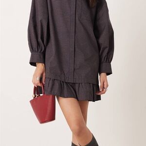 ASOS Black Checkered Mini Dress